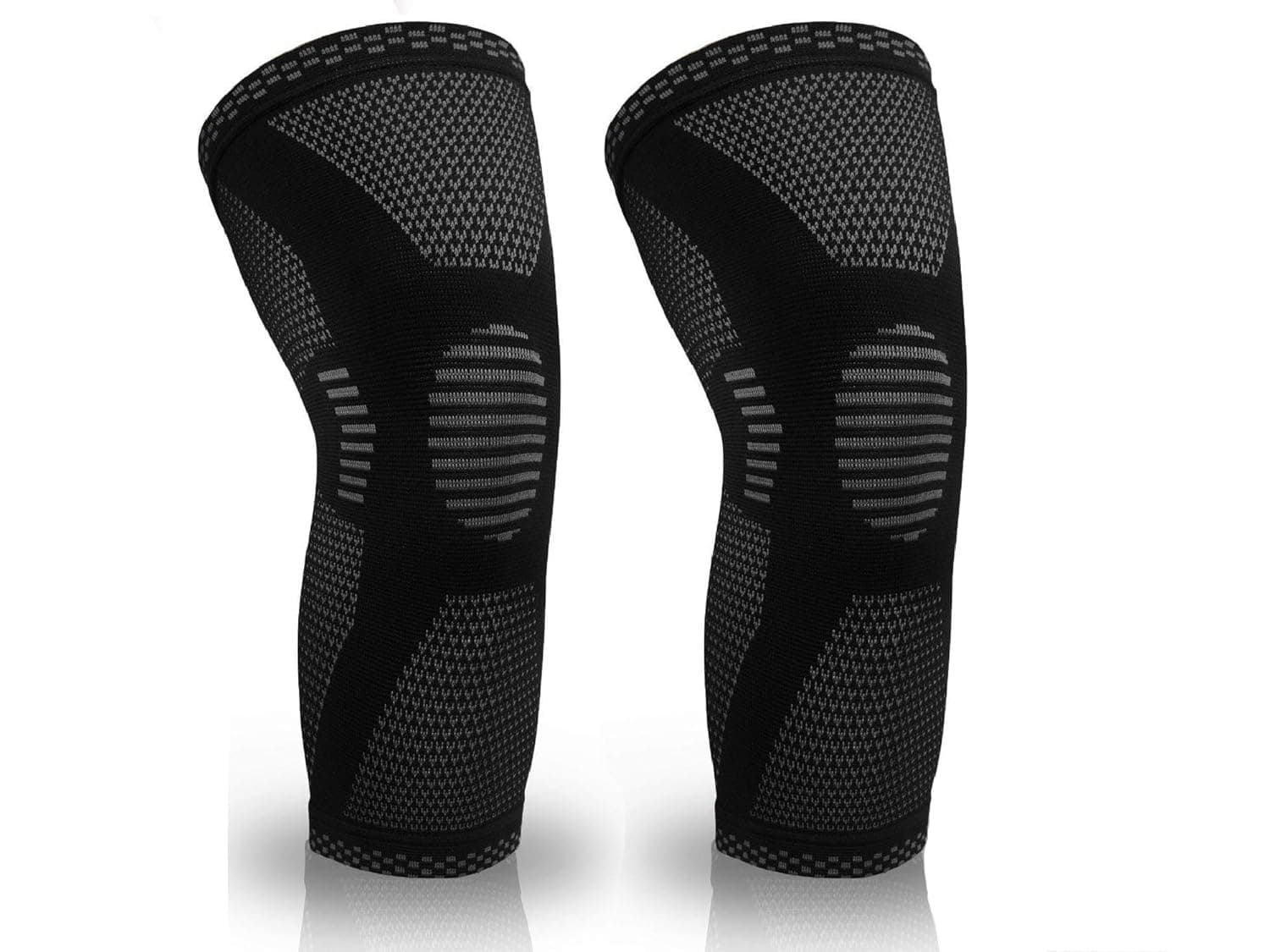 OBLIQ Sport Knee Cap Support Compression Sleeve for Running, Tennis, Football, Pain Relief (1 Pair) (Black, Large(16.5-18 Inches)) at ₹399 (80% Off) – Amazon