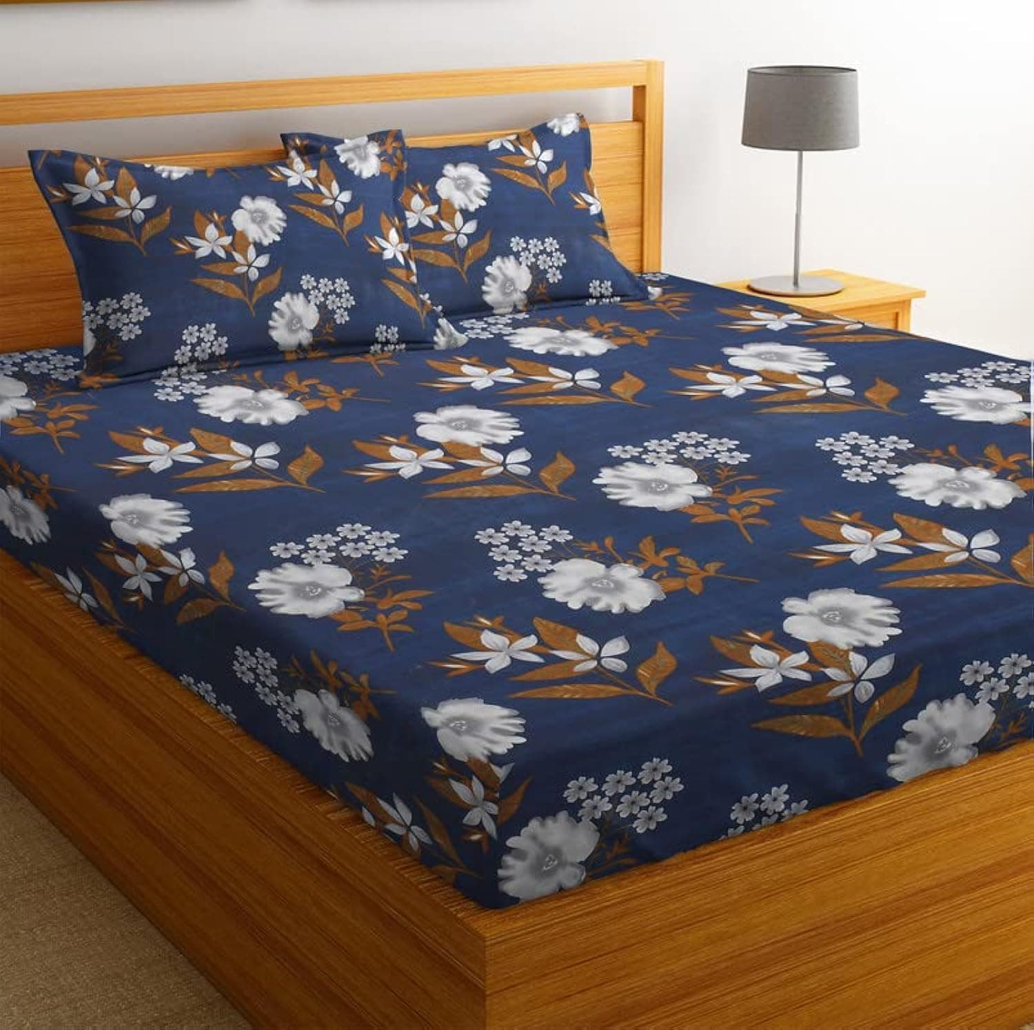 BSB HOME Microfiber Double Bed Bedsheet with 2 Pillow Covers