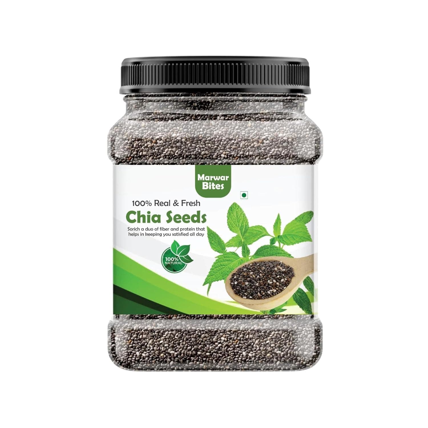 MarwarBites Premium Chia Seeds 1kg | Raw Unroasted & Cleaned | Natural Plant-Based Superfood Seed For Eating | Ideal for Smoothies Baking & – Amazon