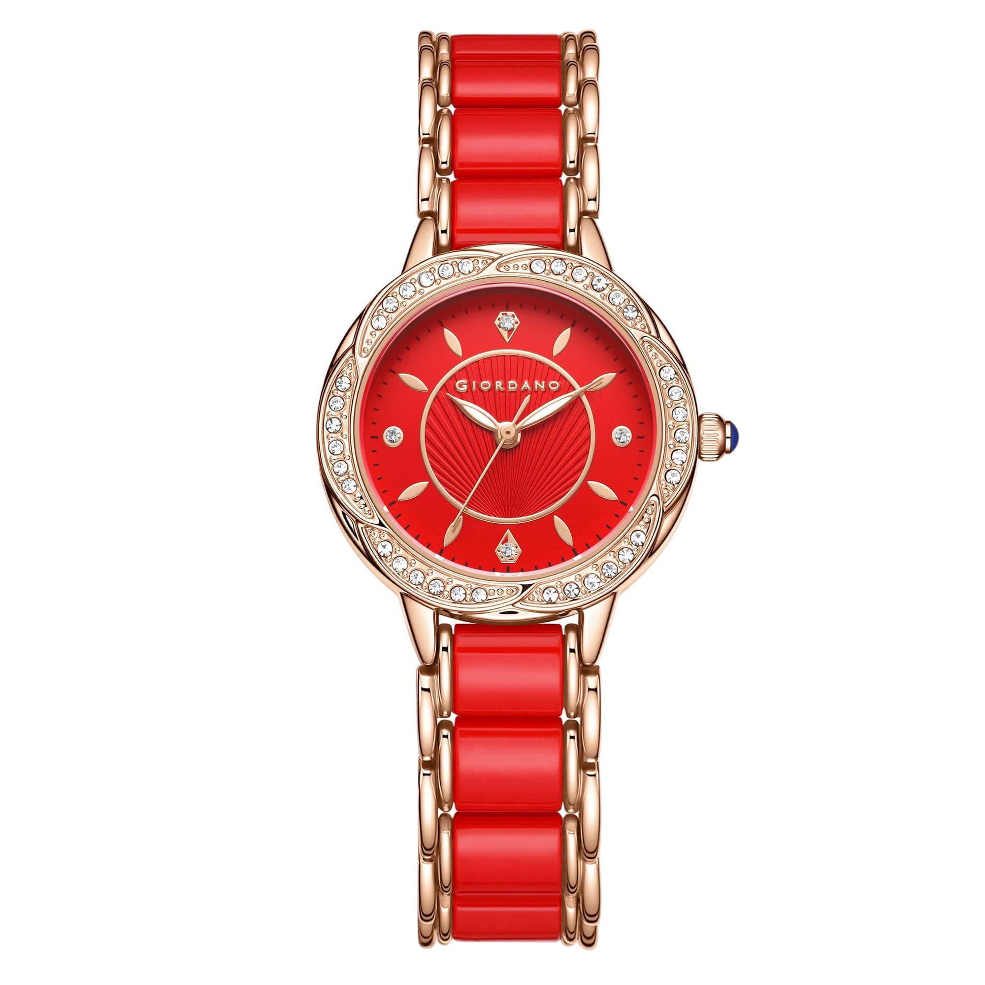 Giordano Flower Case Crystal-Bezel Watch for Women at ₹3,799 (64% Off)