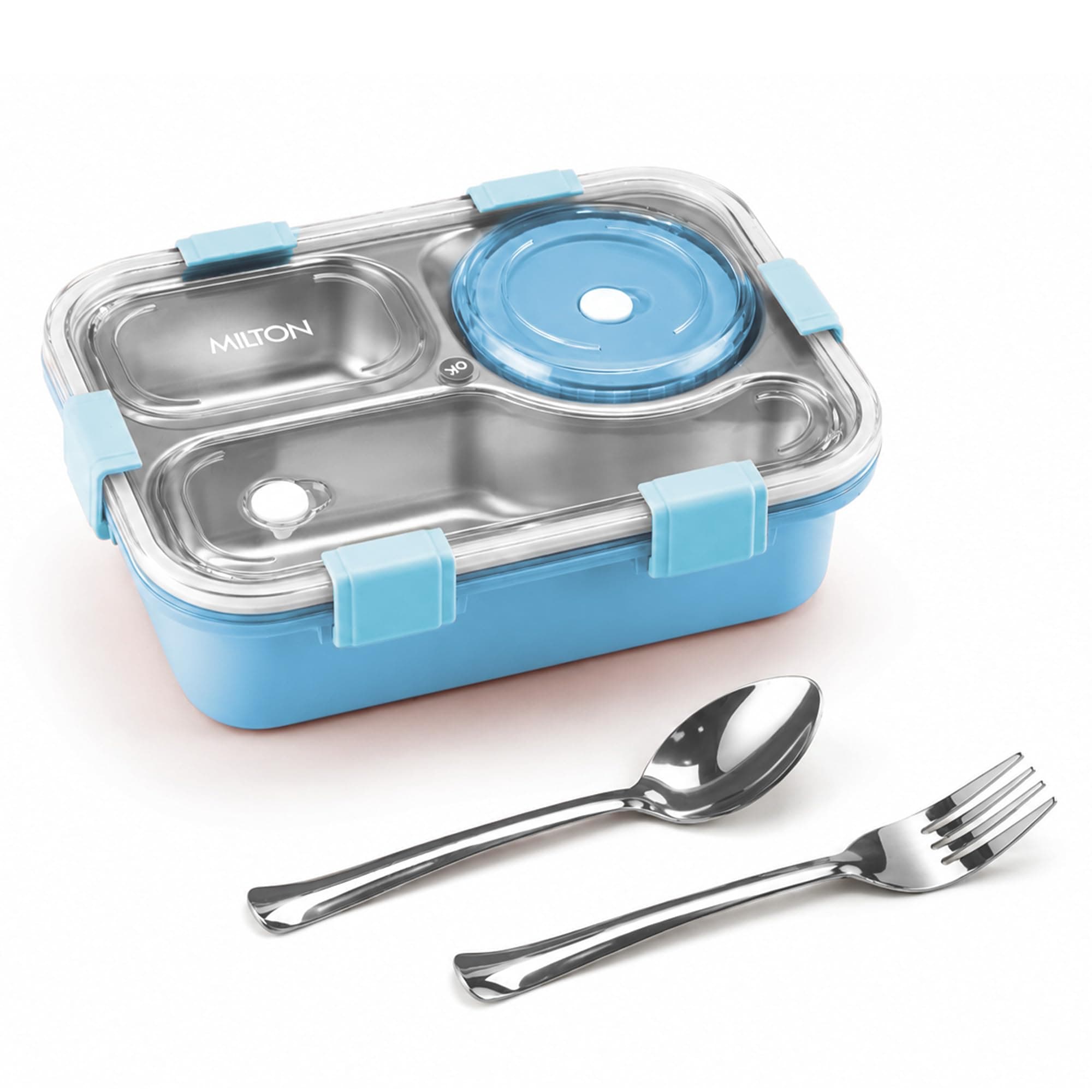 MILTON Meal Caddy Bento Stainless Steel Lunch Box, 3 Compartments at ₹499 (50% Off) – Amazon