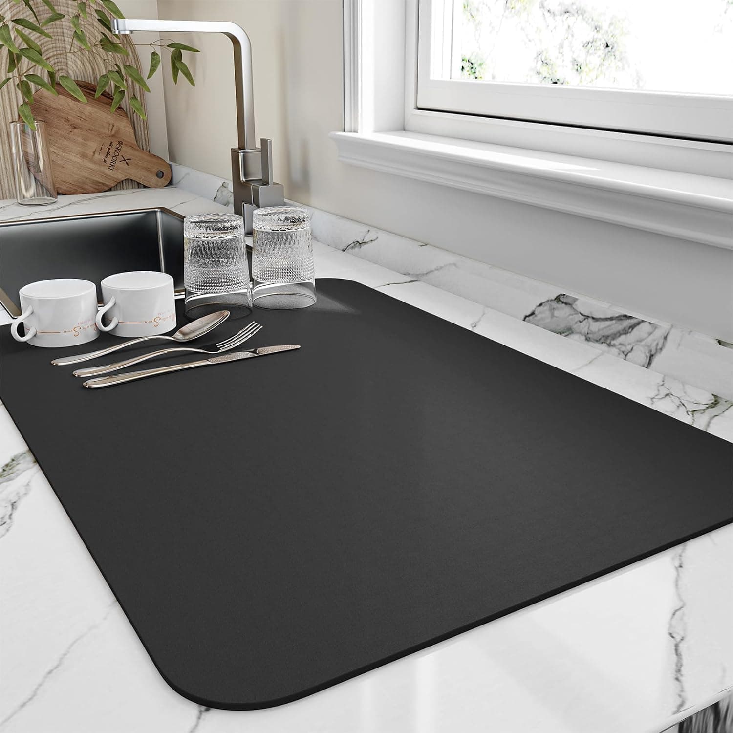 Large Water-Absorbent Kitchen Dish Drying Mat at ₹99 – Amazon