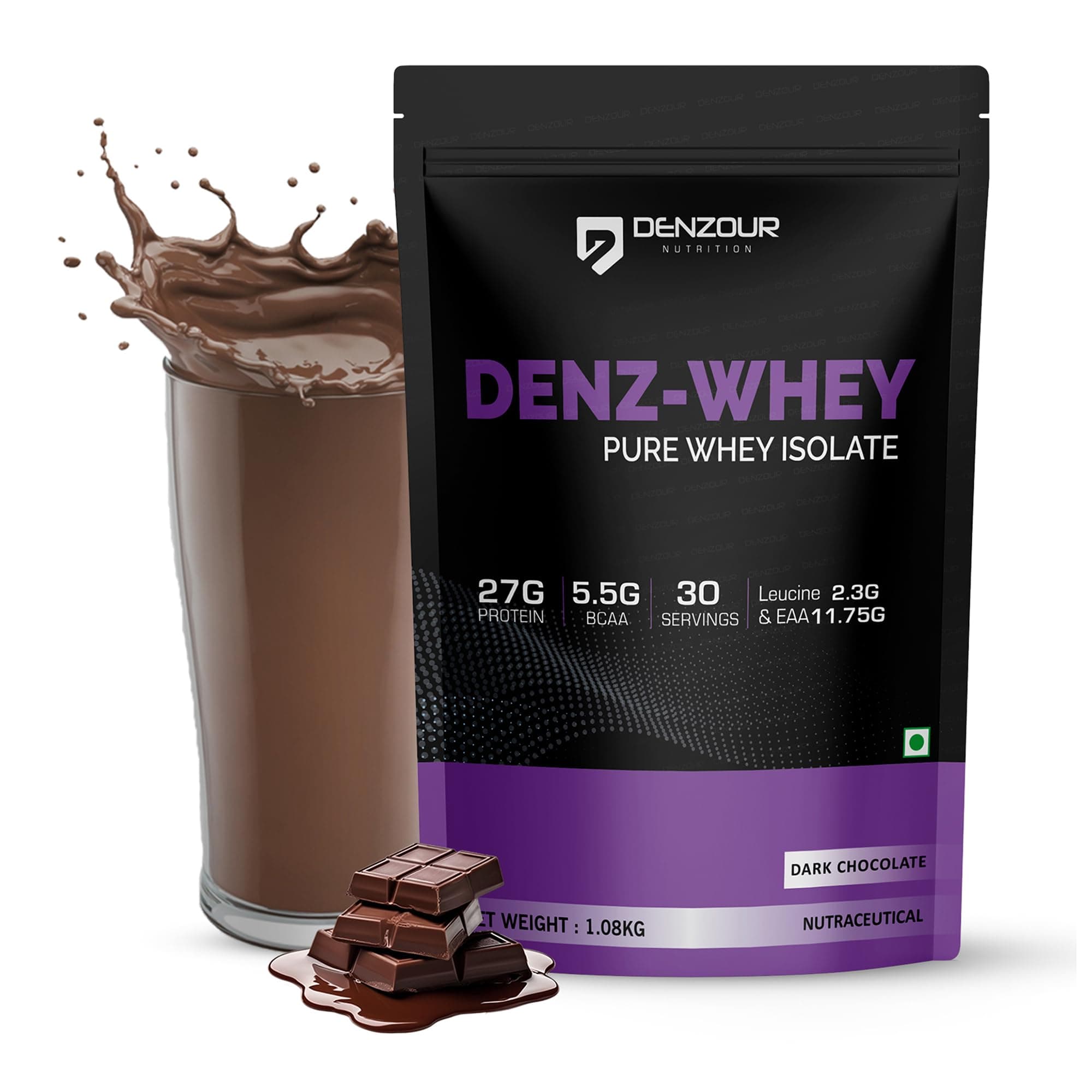 Denzour Denz Whey Isolate Protein (1.08kg, 30 Servings)