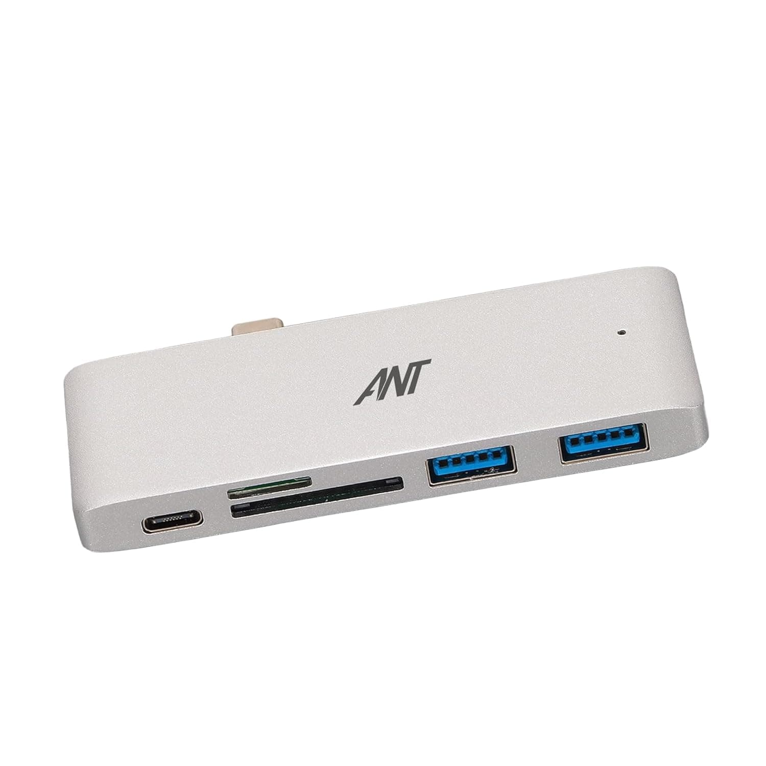 Ant Booster MAK 01 4-Port USB 3.0 Hub — 5Gbps Splitter (Silver)