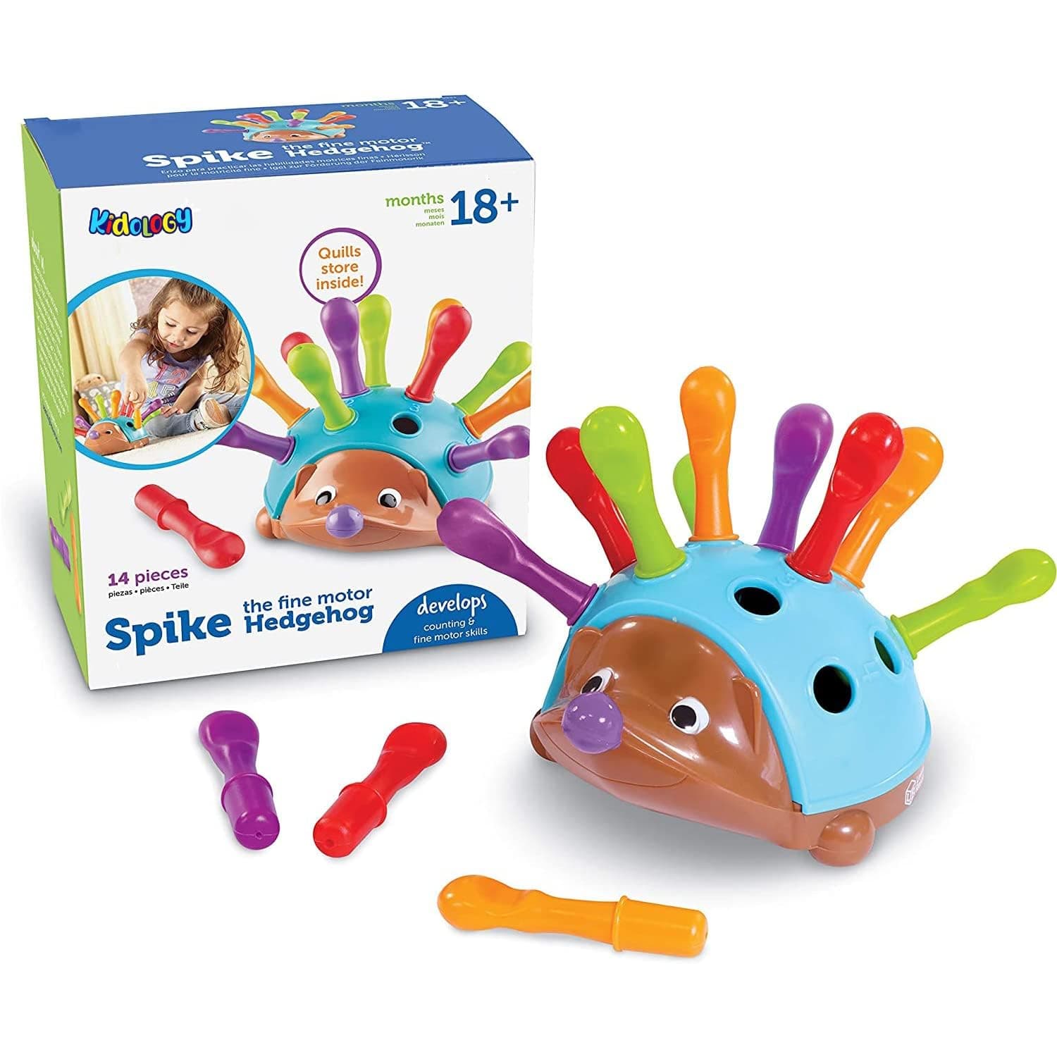 Kidology Pull Out Spike Toy for Kids Age 18+ Months | Fine Motor and Sensory Hedgehog Toddler Learning Toys | Montessori, Educational Games for Counting, Color, Sorting | Ideal for Gifting at ₹399 (50% Off) – Amazon