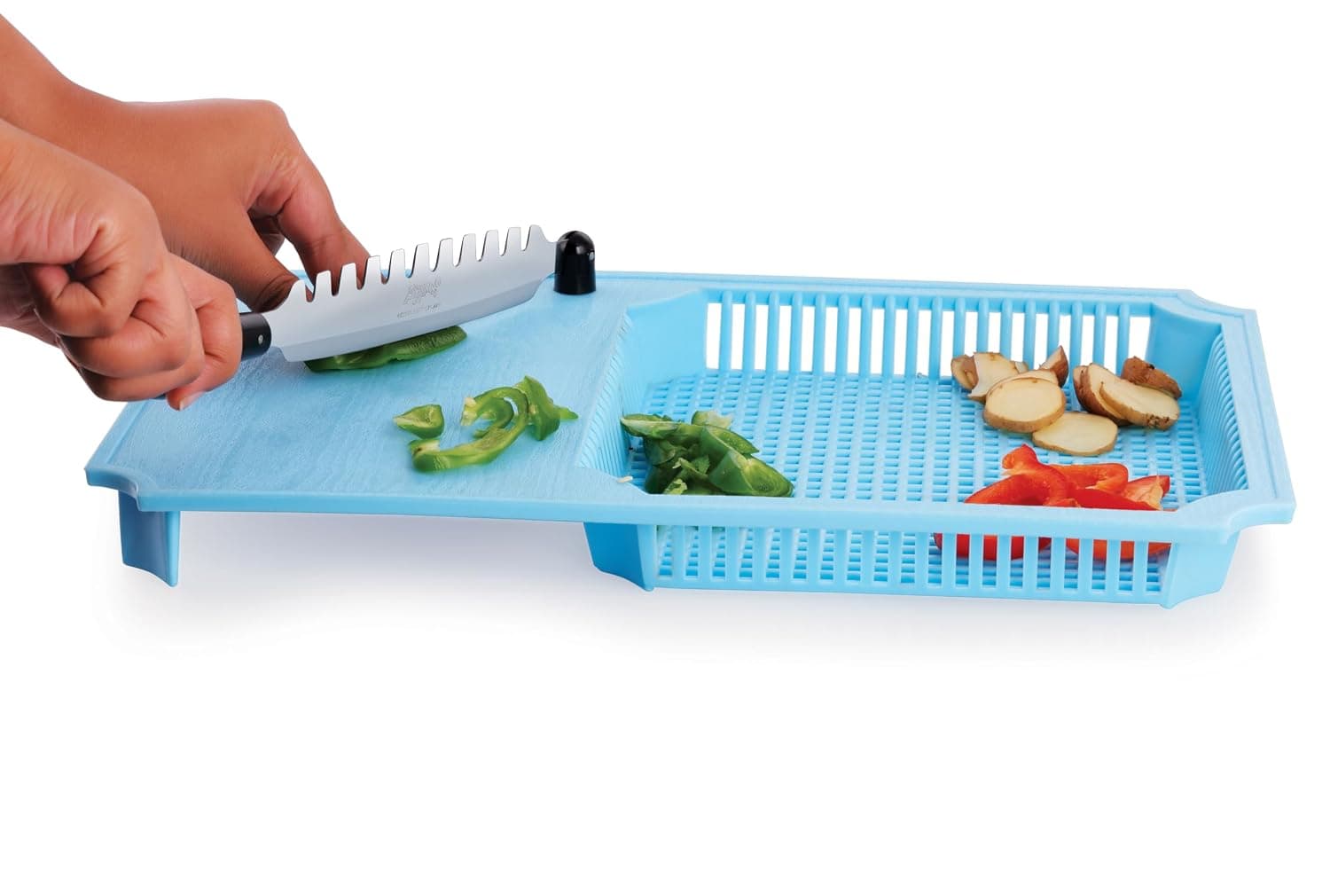 Anjali Fantastic Cut & Wash Deluxe Cutter Blue Black – Polypropylene, ABS & Nylon Body with Tempered Magnetic Stainless Steel Blades, Ideal for Cutting, Chopping & Slicing – HZCW01(B) at ₹211 (55% Off) – Amazon