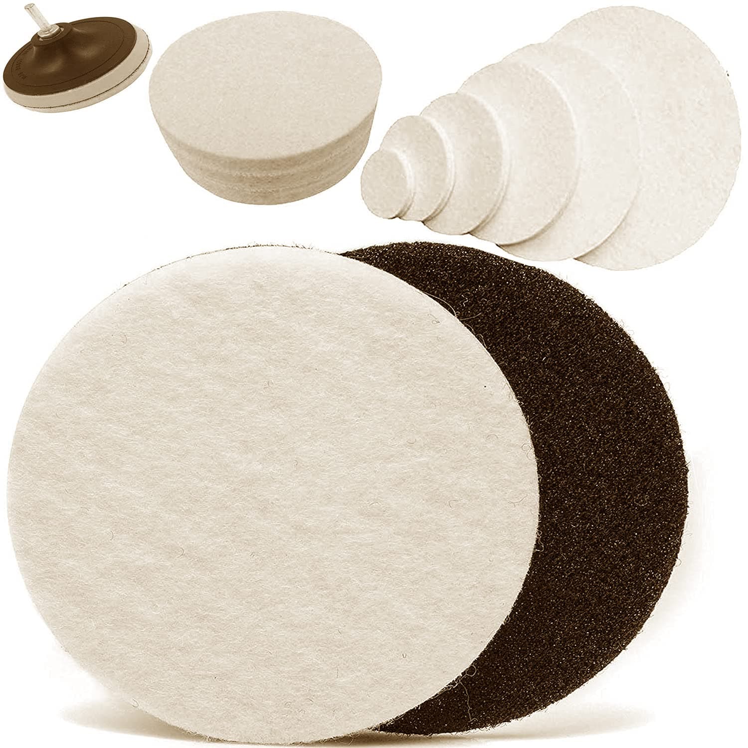 DIY Crafts High Density Woolen Felt Polishing Pad, M10/M14 Drill Adapter, 5 inch (Pack of 2) at ₹289 – Amazon