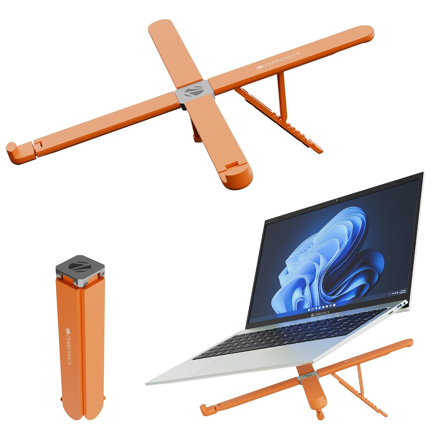 Zebronics NS2500 Foldable Laptop Stand (8 Levels, up to 17") at ₹699 (72% Off) – Amazon