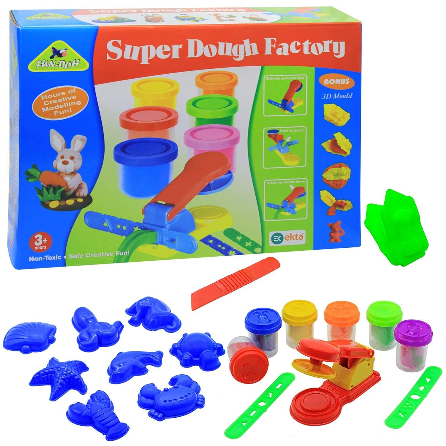 Ekta Fun-Doh Super Dough Factory Modelling Clay Set