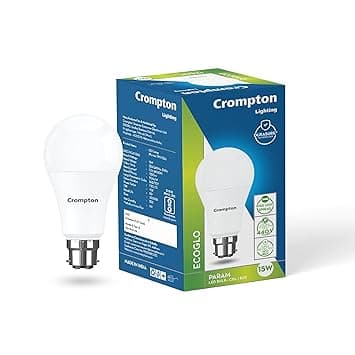 Crompton Param 13W Round B22 LED Cool Day Light at ₹84 – Amazon