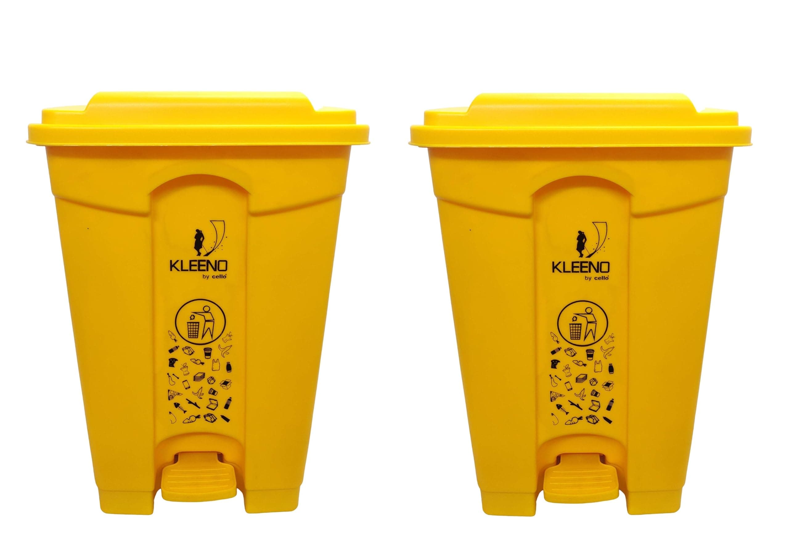 Cello Strong Plastic Step-On Pedal Dustbin