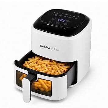 The Better Home Fumato 4.5L Digital Air Fryer, 1500W | Made for Indian Cooking | 7 Smart Presets | 360° Rapid Hot Air | Touchscreen | Viewing Window with Light | Recipe Book | 1-Year Warranty at ₹4299 (49% Off) – Amazon