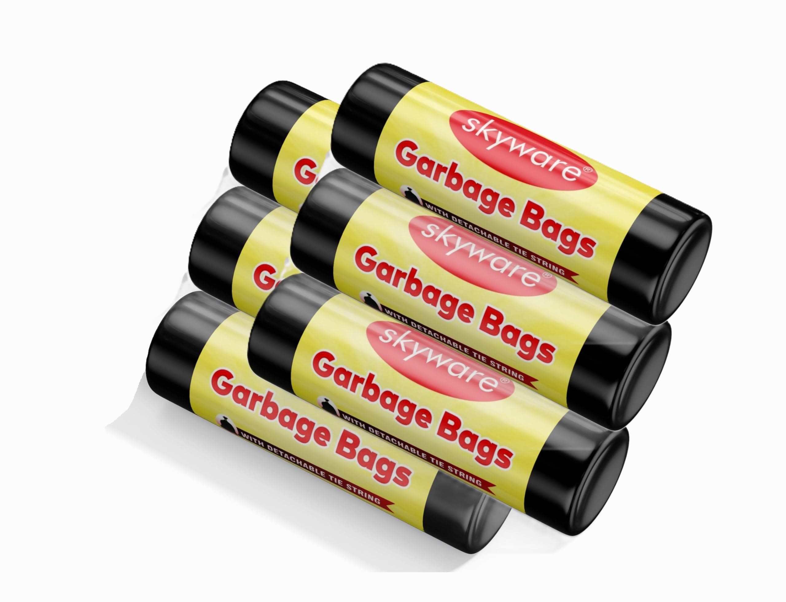 SkyWare Garbage Bags, Small 17x19 inch, 30 Bags per Roll, 180 Count at ₹188 (69% Off) – Amazon