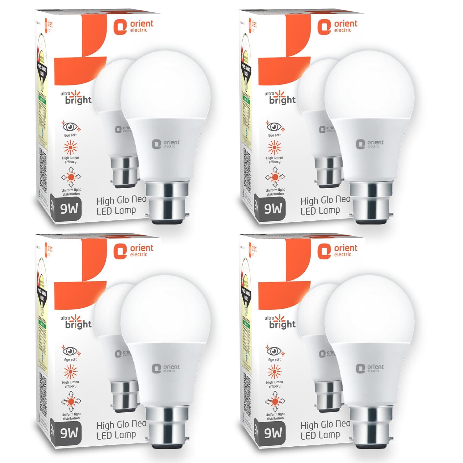 Lowest : Orient Electric 9W LED Bulb (Pack Of 4) @169. – Amazon