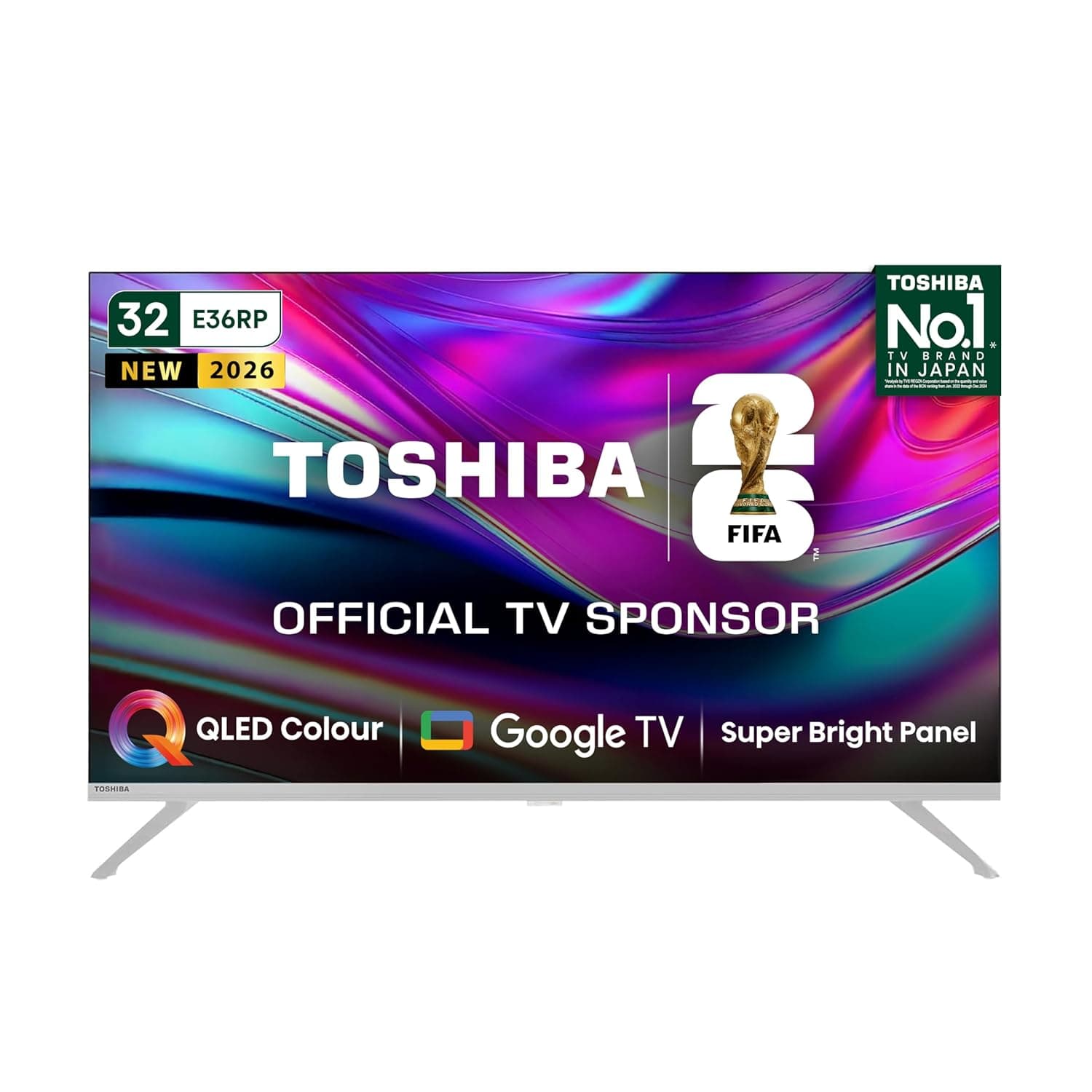 [Coupon + SBI CC EMI ] Toshiba 80 cm (32 inches) E36RP Series HD Ready Smart QLED Google TV 32E36RP at ₹11490 (56% Off) – Amazon