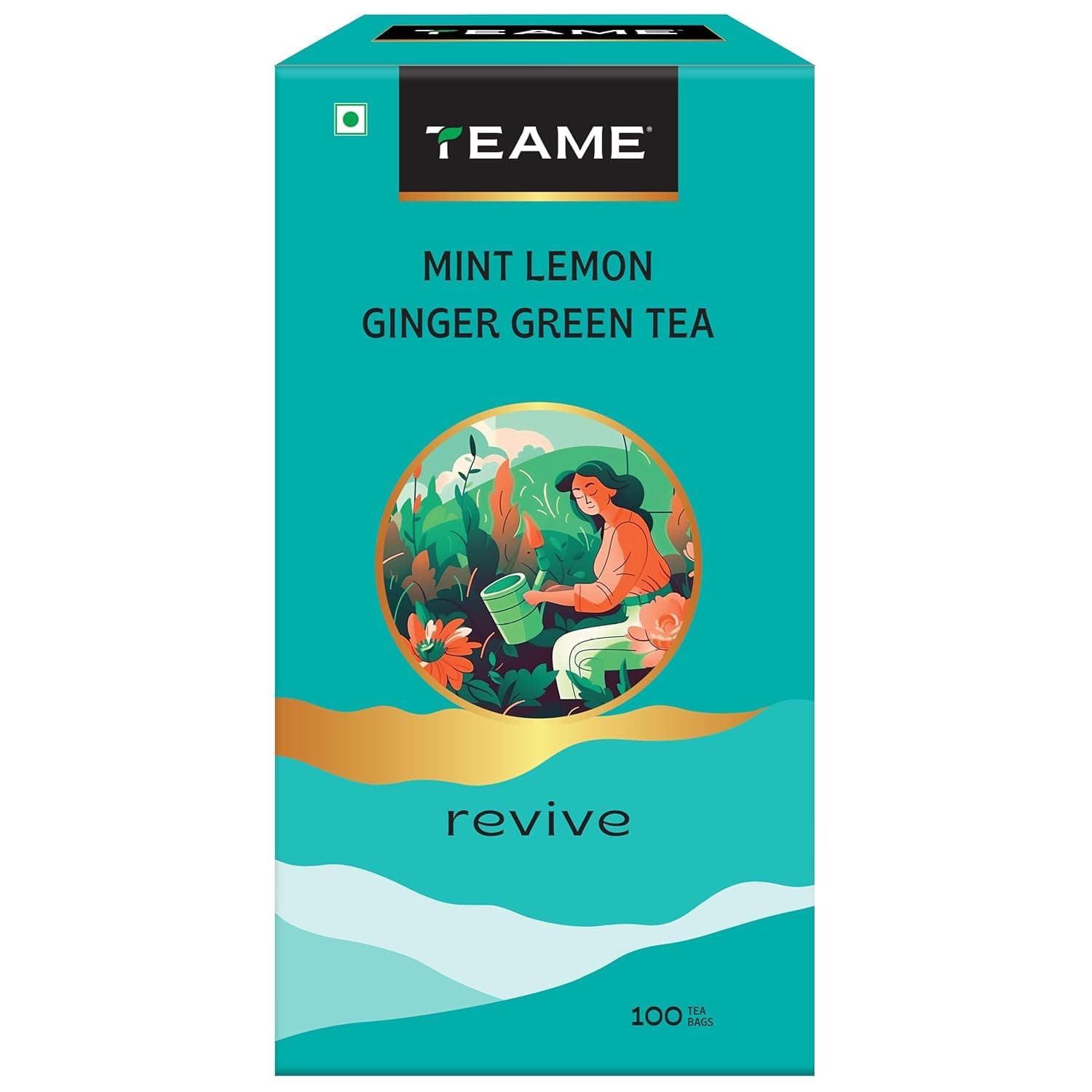 TE-A-ME Green Tea Bags 100 pcs, Ginger, Mint & Lemon, 100 Teabags | Green Tea Bags – Amazon
