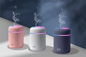 Desidiya H2O Diffuser with Colorful LED Lights for Home Office & Small Rooms, Portable Cool Mist Small Quiet Air Humidifier For Aroma Therap at ₹199 – Amazon