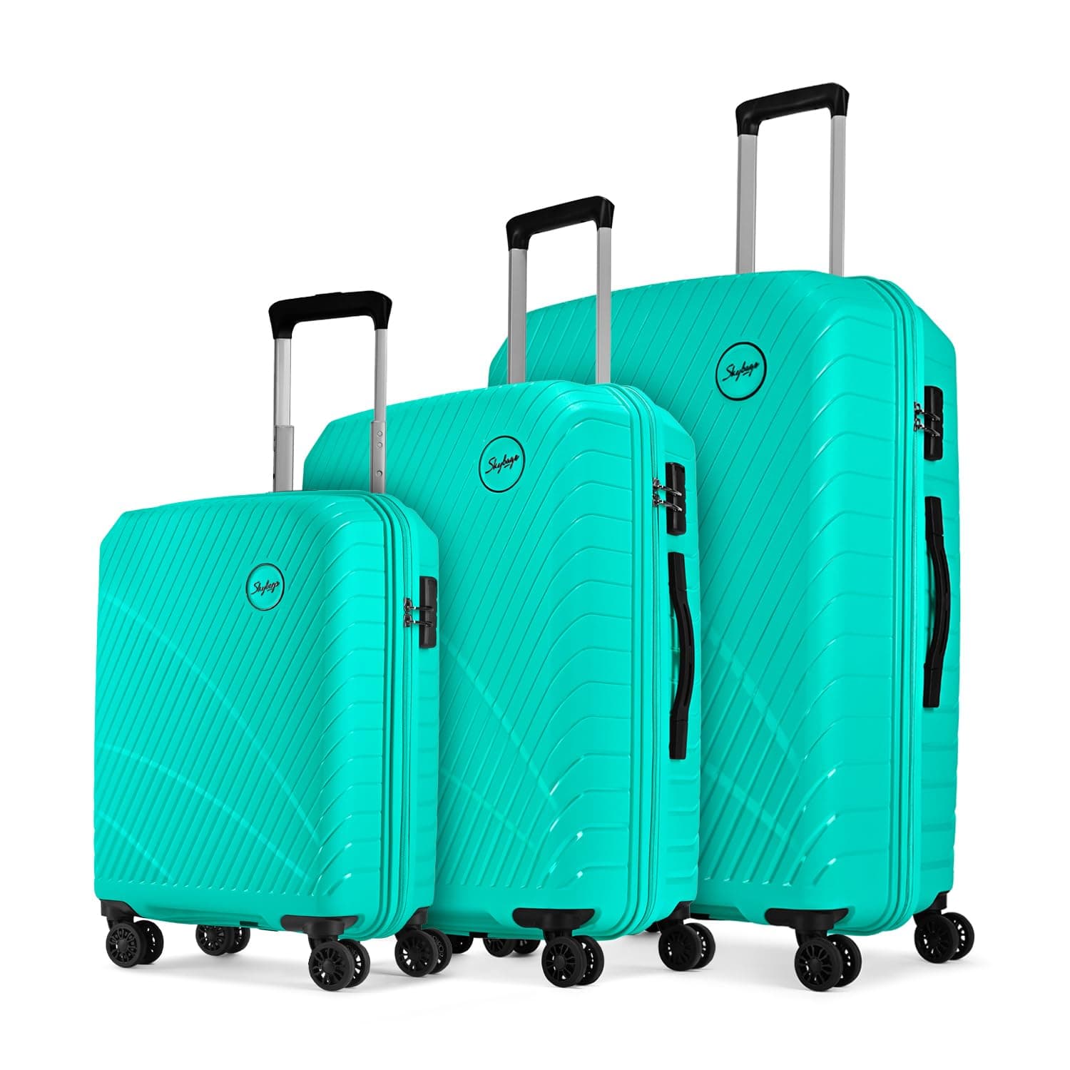 Skybags Streax Set of 3 (S+M+L) Hard Case Trolley Bags, Turquoise at ₹5359 (76% Off) – Amazon