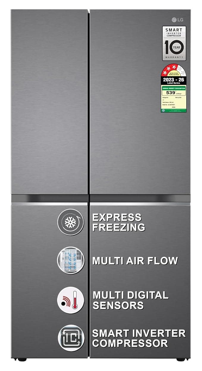 LG 655L 3-Star Smart Inverter Refrigerator at ₹72,990 (34% Off) – Amazon