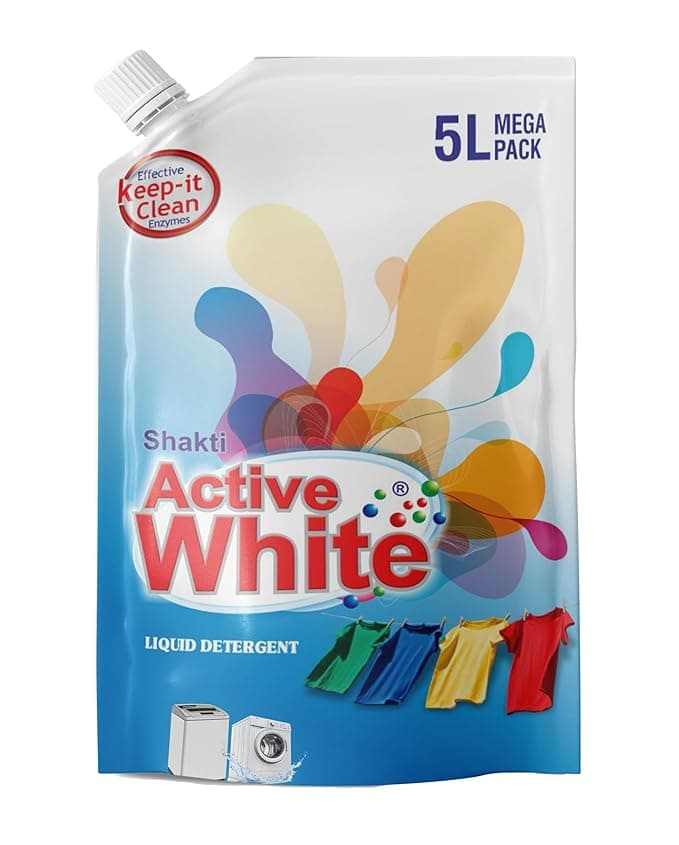 Active White Liquid Detergent 5L Mega Pack (Lavender) at ₹249 – Amazon