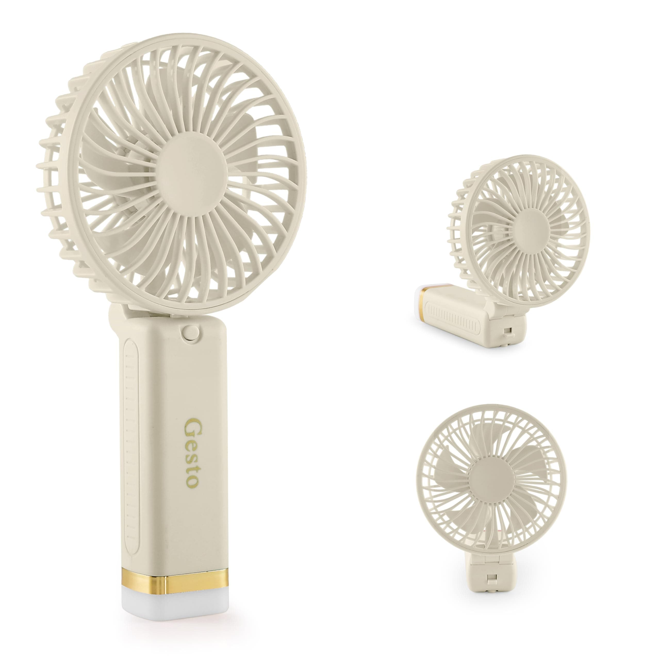 Gesto Portable Rechargeable Mini Fan with LED Light at ₹425 (79% Off)