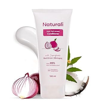 Naturali Hairfall Arrest Conditioner with Red Onion & Bhringraj | Sulphate & Paraben-Free Conditioner For Women & Men | Tames Dry, Frizzy Ha at ₹94 – Amazon