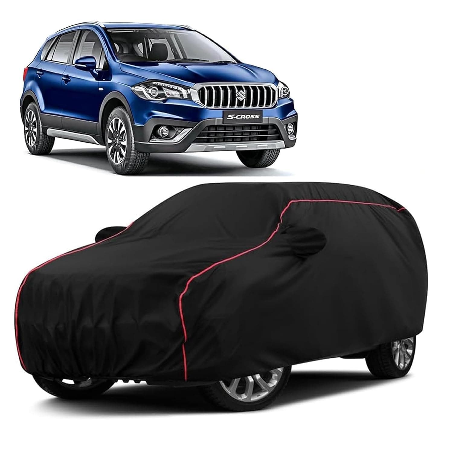 Sulfar 100% Water Resistant Car Body Cover Compatible with Mirror for Maruti Suzuki SCross (Triple Stitched, Full Bottom Elastic, Black with at ₹486 – Amazon