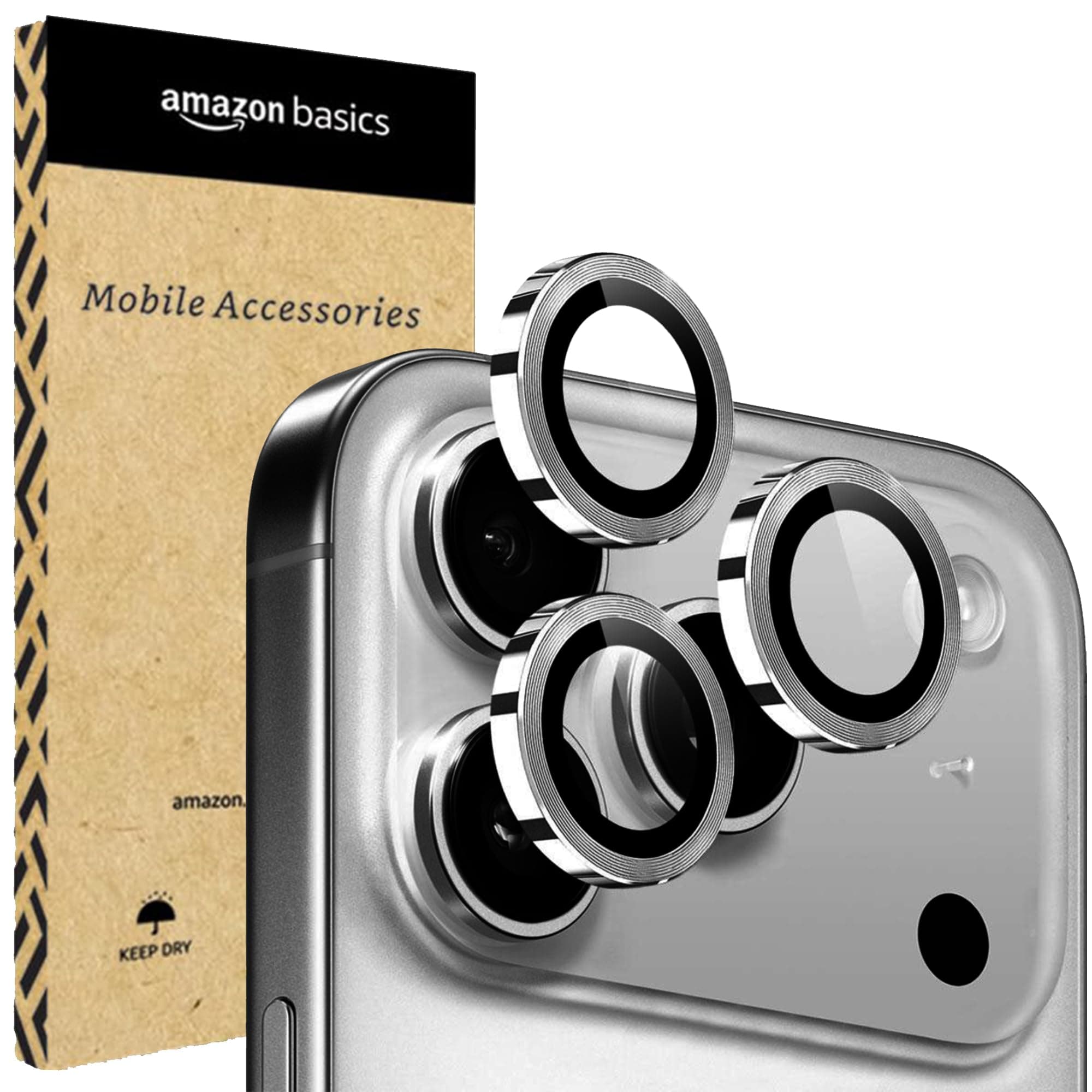Amazon Basics Camera Lens Protector for iPhone 17 Pro at ₹46