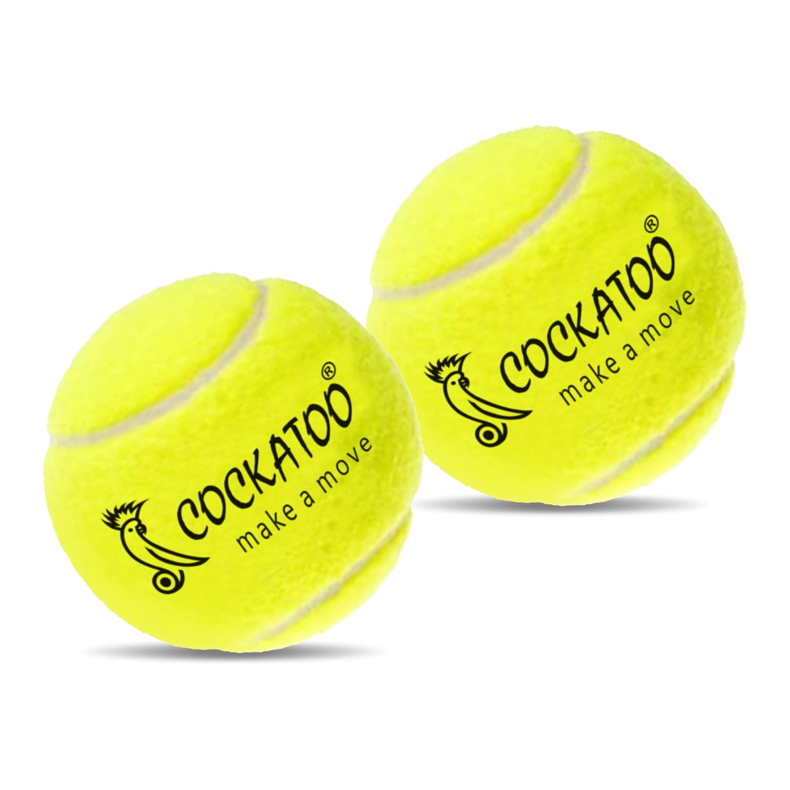 Cockatoo Rubber Cricket Tennis Ball (Pack of 2, Yellow) at ₹199 – Amazon