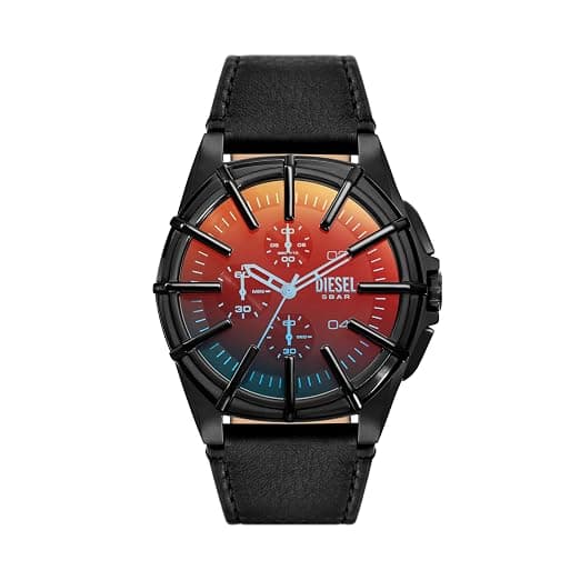 Diesel DZ4658 Leather Analog Black Dial Men’s Watch (Black Band) at ₹8,853 (59% Off) – Amazon