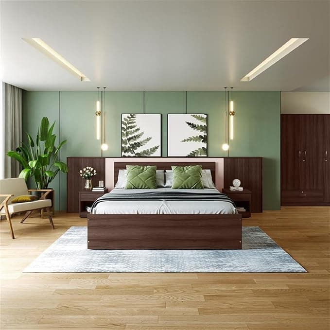 Interio by Godrej EWA King Bed & 3-Door Wardrobe Set at ₹38,090 (70% Off) – Amazon