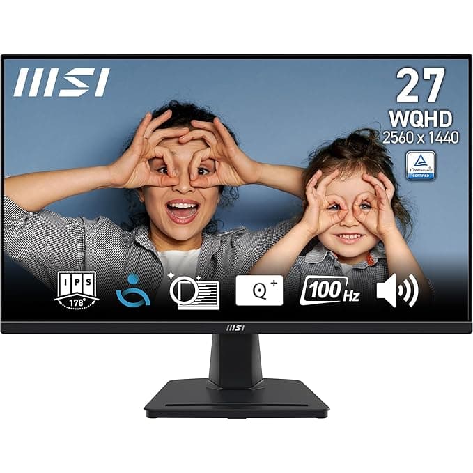 MSI PRO MP275Q 27" 2K WQHD IPS Monitor (100Hz, Speakers) at ₹12,999 (57% Off) – Amazon