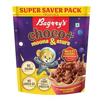 Bagrry's Choco+ MOONS AND STARS - 1.2 kg | Multigrain Goodne at ₹266 – Amazon