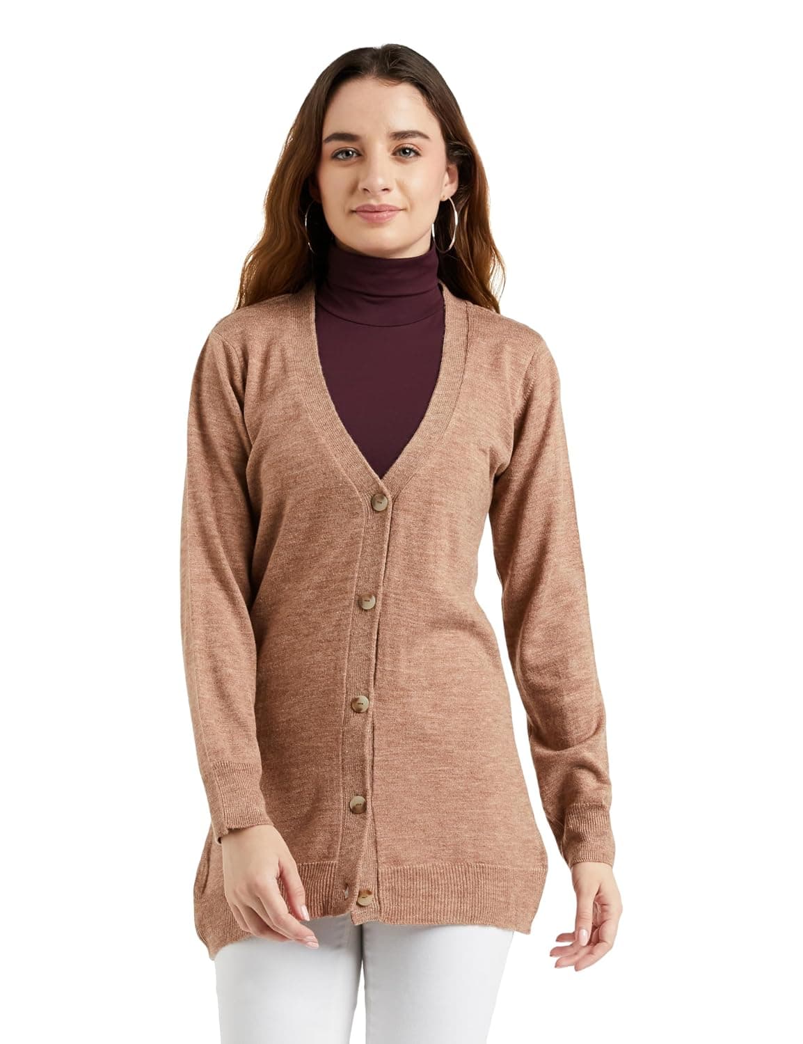 Amazon Brand Symbol Women's Acrylic V-Neck Full-Sleeve Regular Sweater