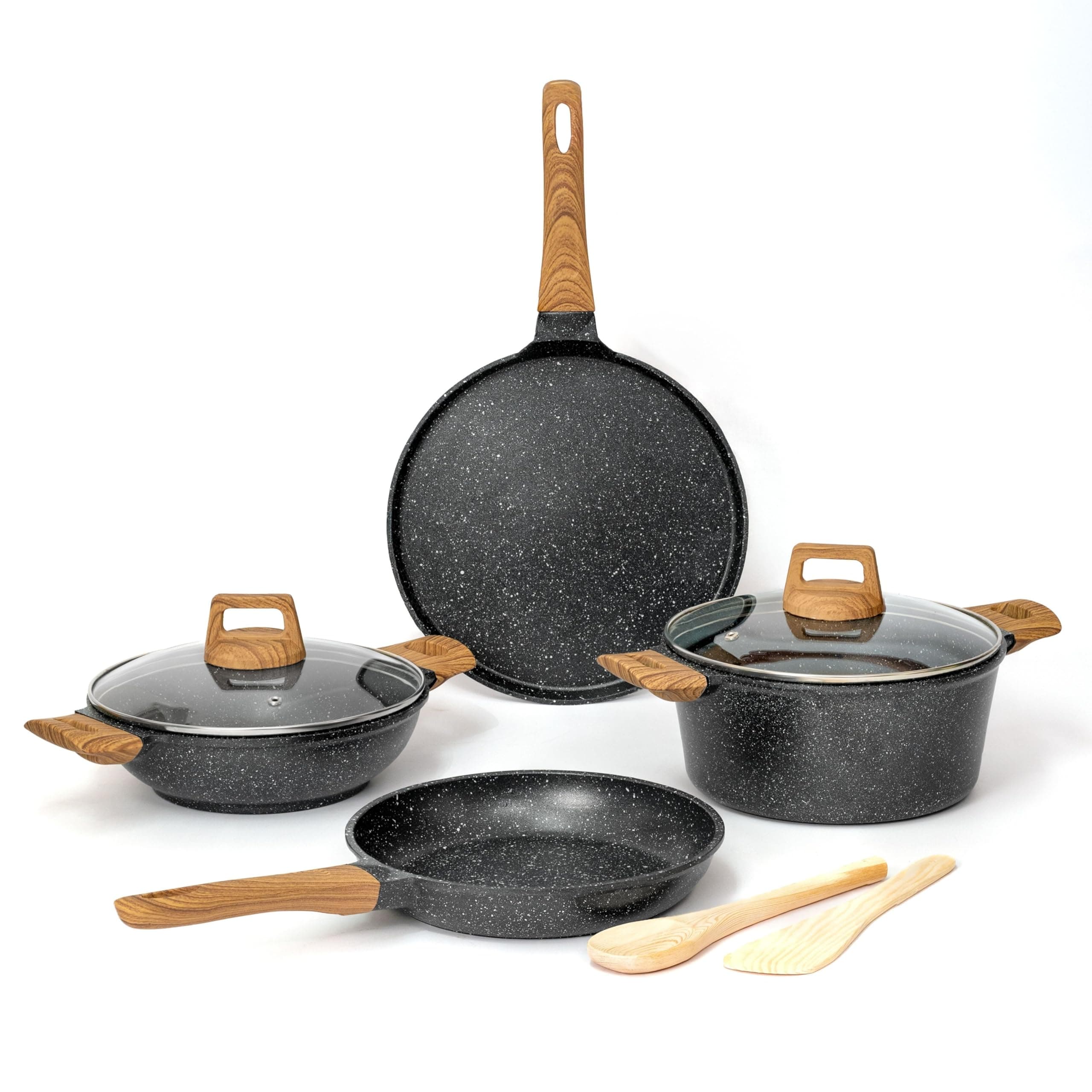Kreme CeraStone Ultra Granite Nonstick 8-Piece Cookware Set