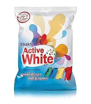 Shakti Active White Detergent Powder - 4kg Pack at ₹379 – Amazon