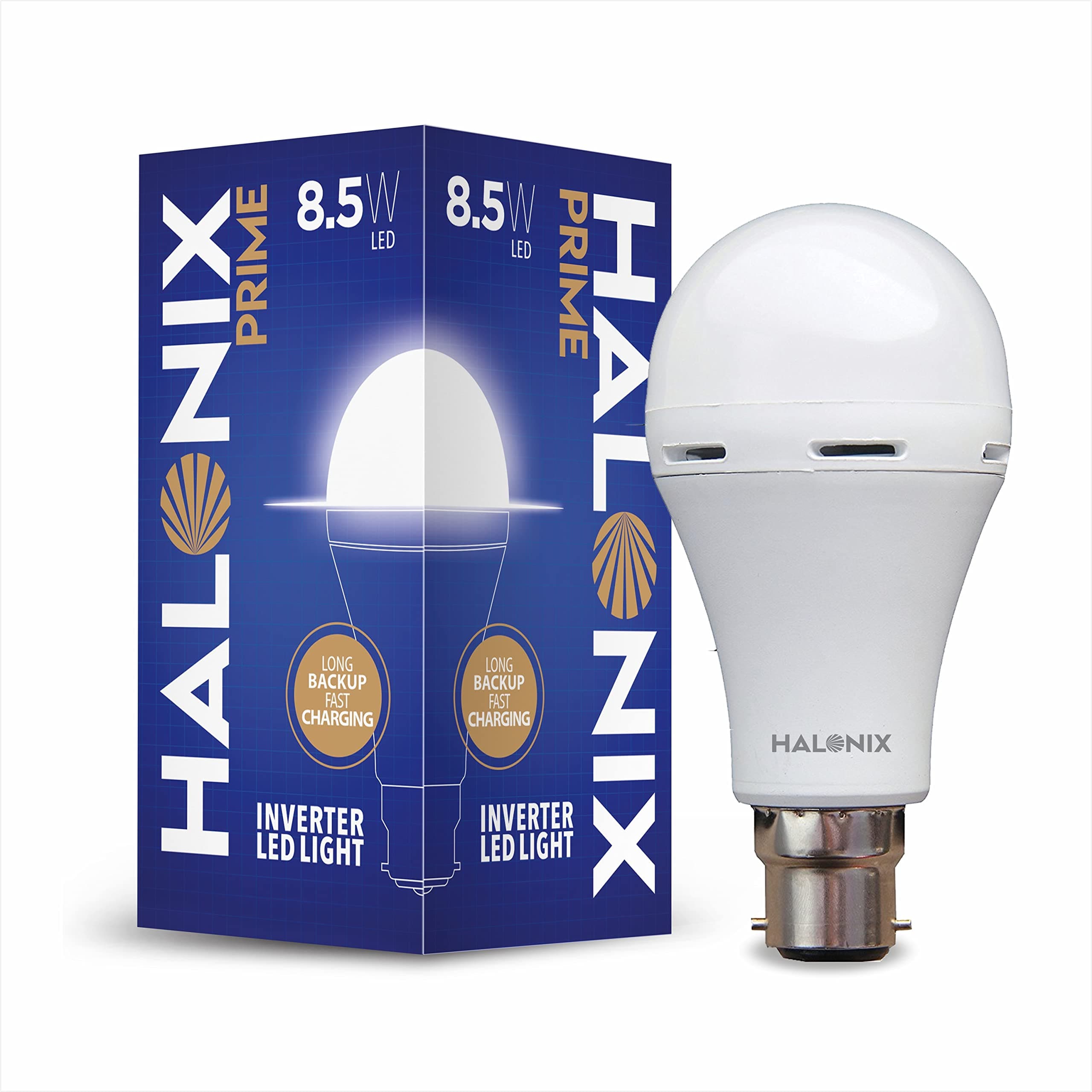 Halonix 8.5W B22 Rechargeable Emergency LED Inverter Bulb