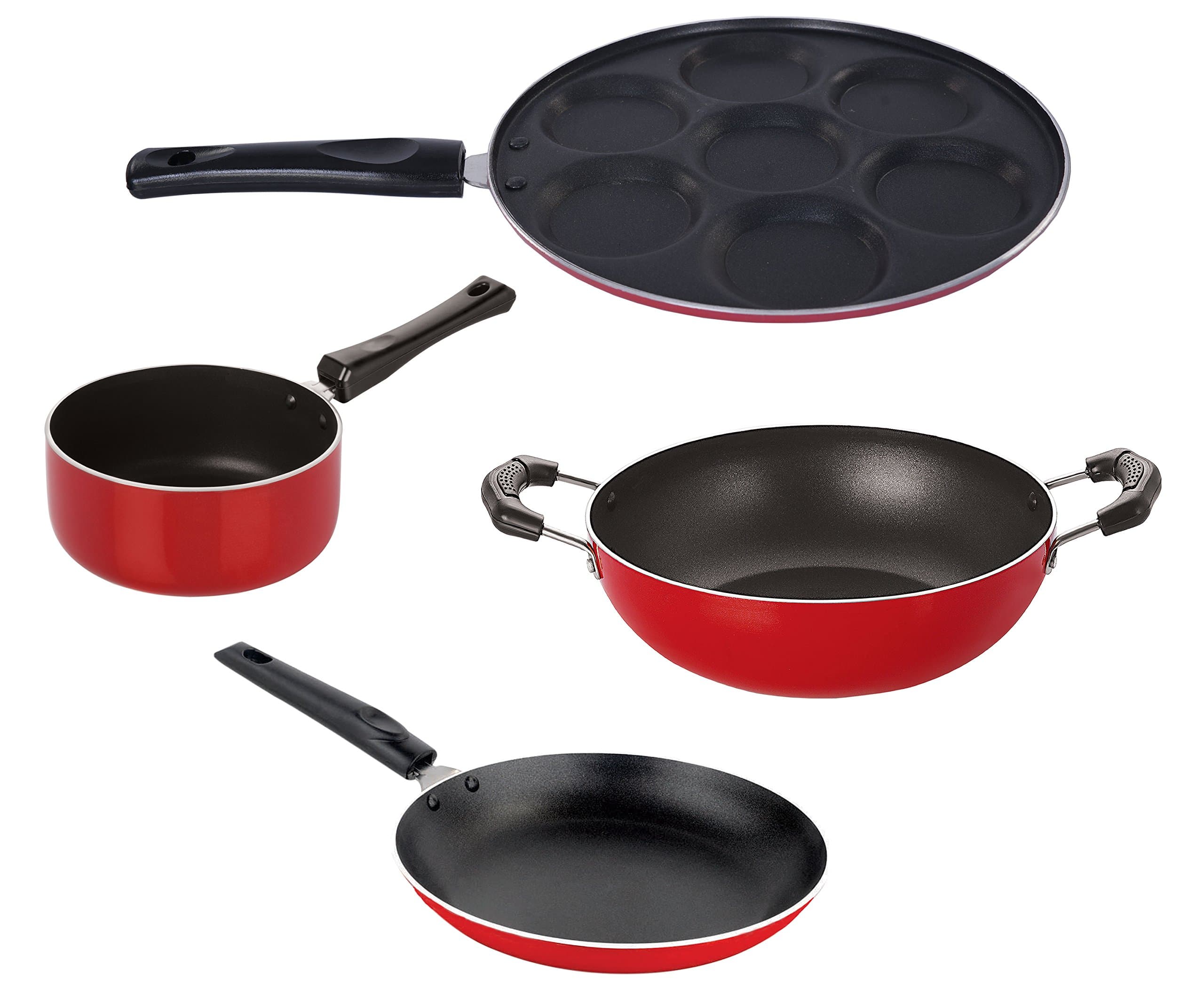 Nirlon Non-Stick Cookware Combo Set with Bakelite Handles at ₹1073 (72% Off) – Amazon