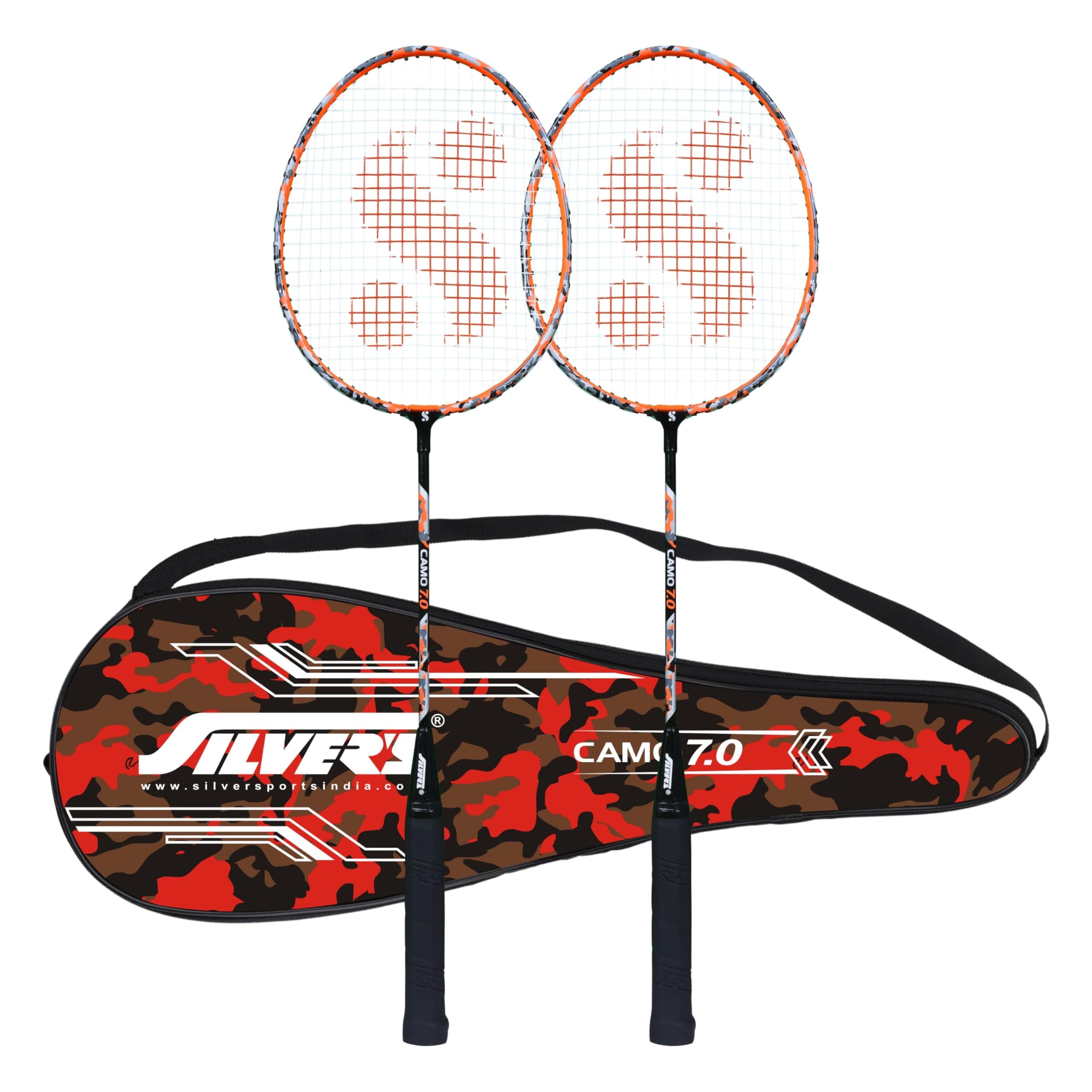Silver's Aluminium Camo 7.0 Badminton Kit (2 Racquets + C…