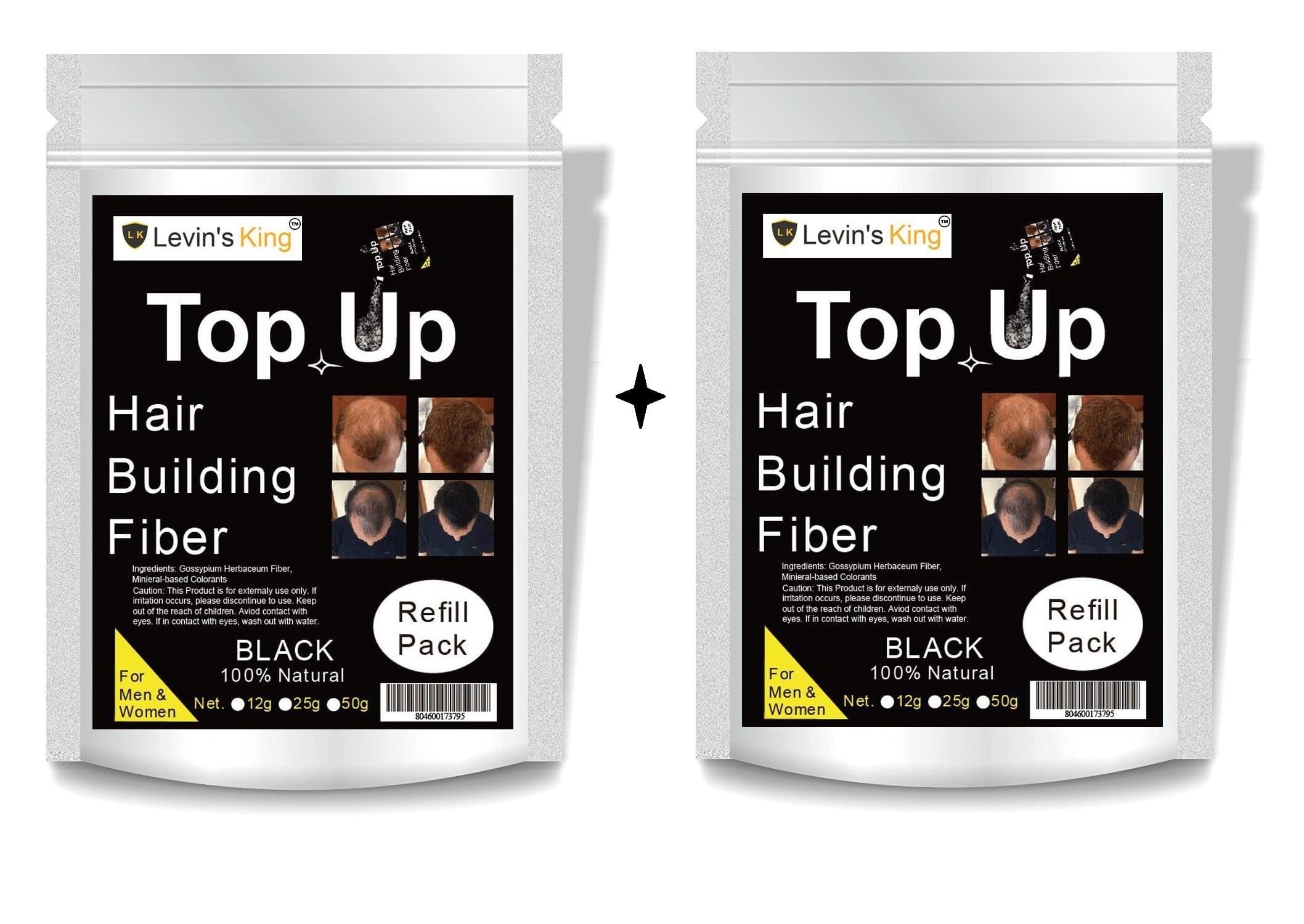 Hair Building Fiber Refill, Black (25g x 2)
