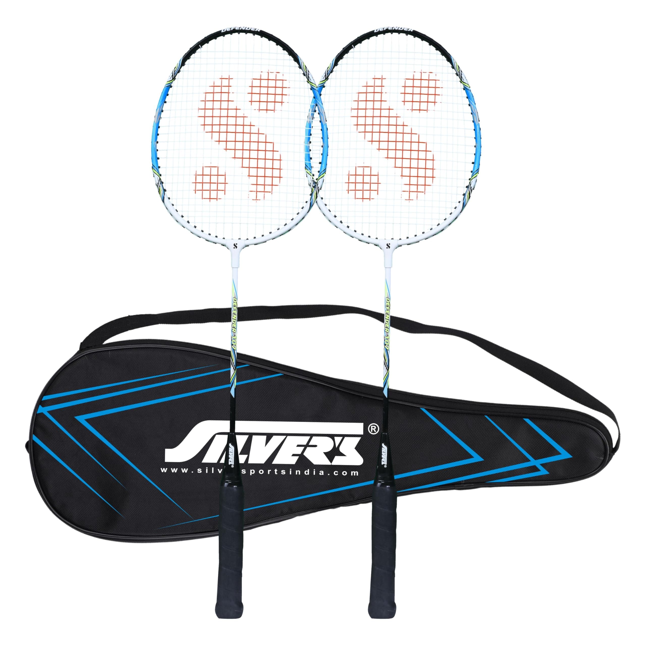 Silver's Aluminium Defender Badminton Kit (2 Racquets + Net + Cover) at ₹284 (68% Off) – Amazon