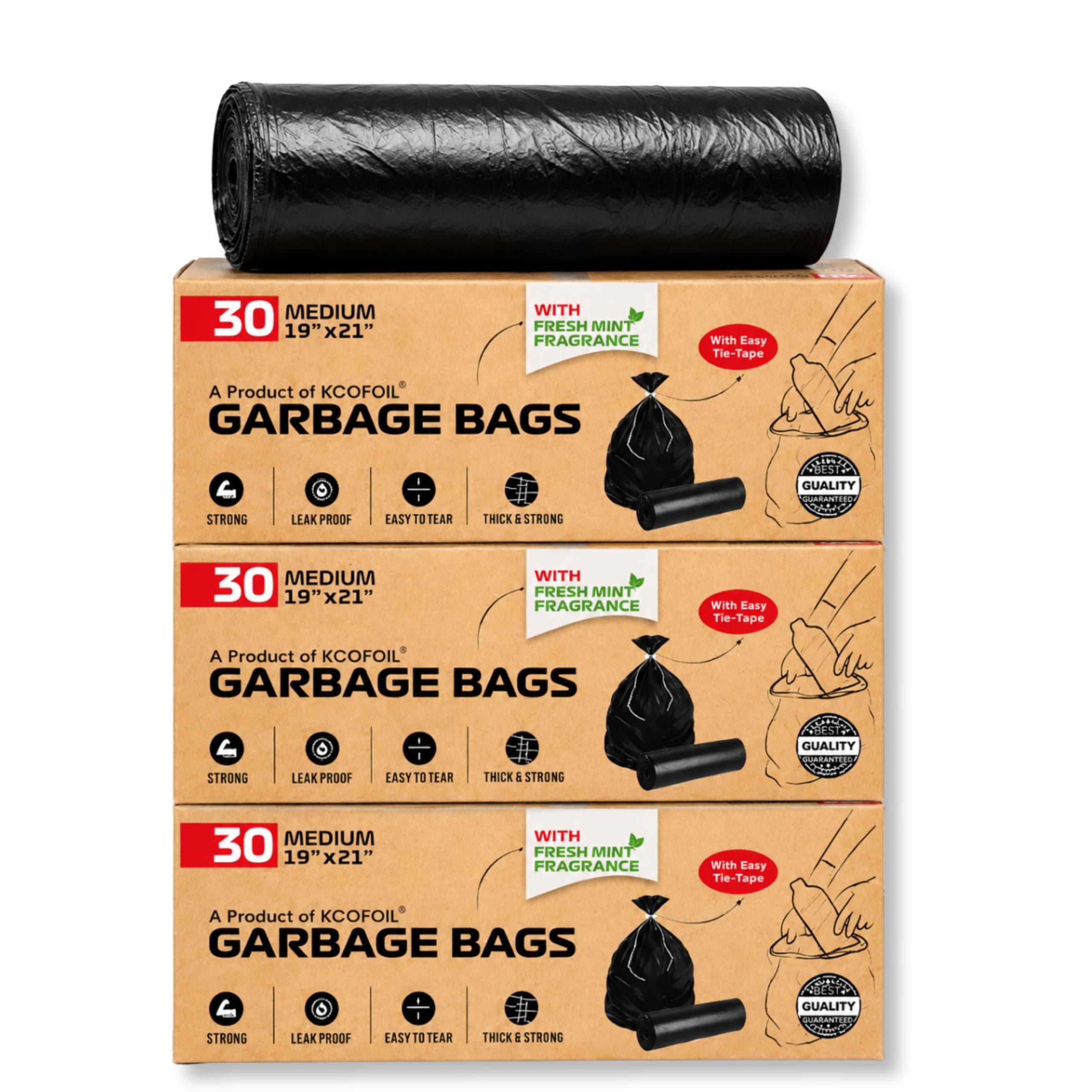 Scented Garbage Bags, Medium 19x21 in (90 Count)