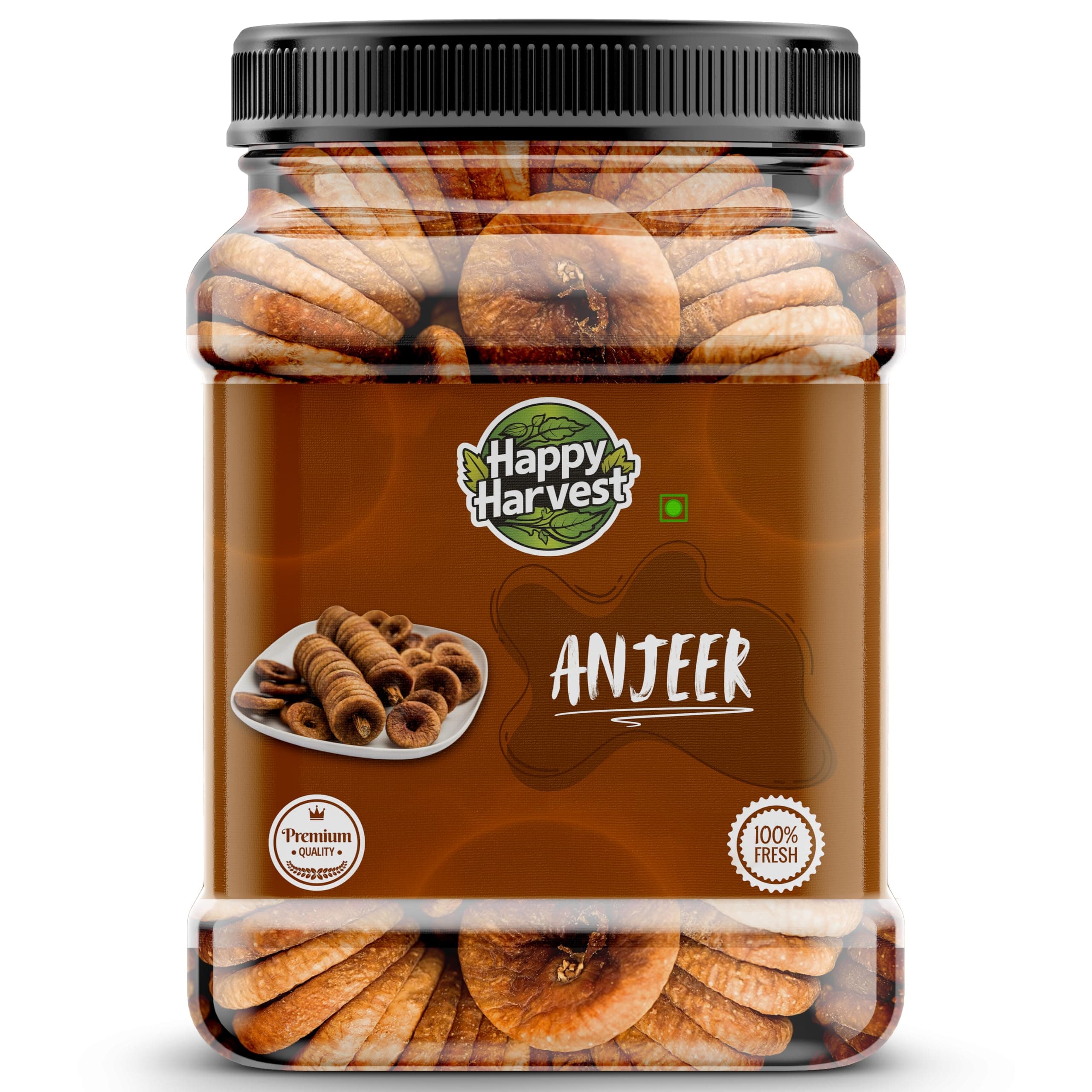 Happy Harvest Dried Afghani Anjeer, 1kg, Rich in Fibre, Calcium & Iron