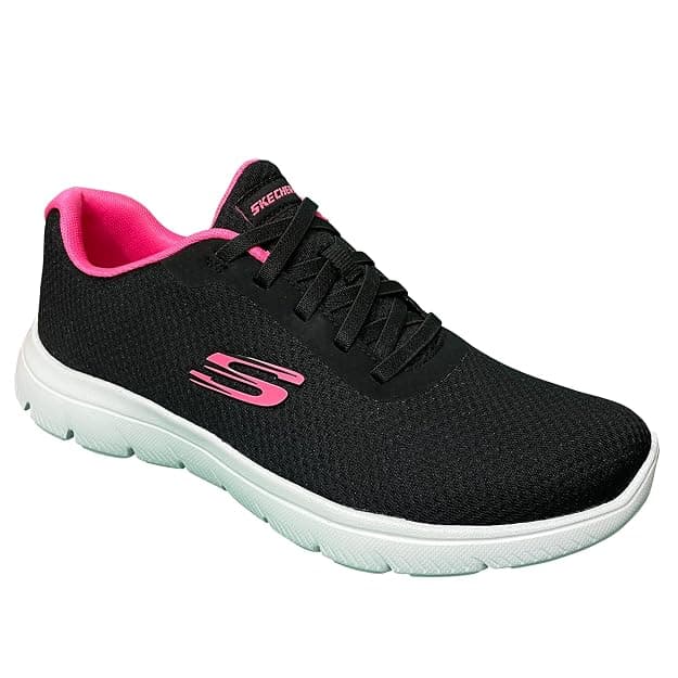 Skechers Women Summits Sneakers (Black/Hot Pink) at ₹2,136 (73% Off) – Amazon