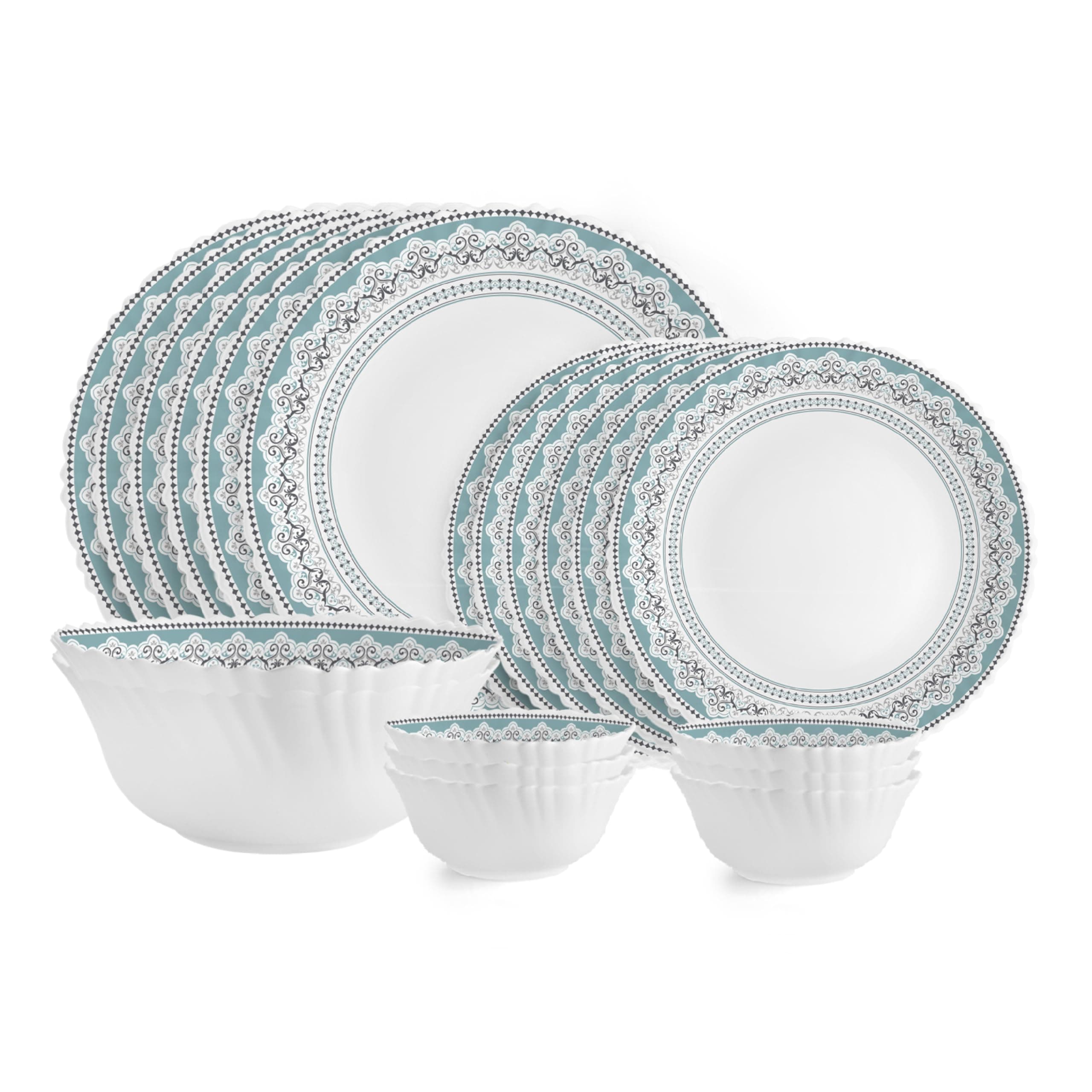 Cello Dazzle Celeste Opalware Dinner Set (20 Pcs) at ₹1429 – Amazon