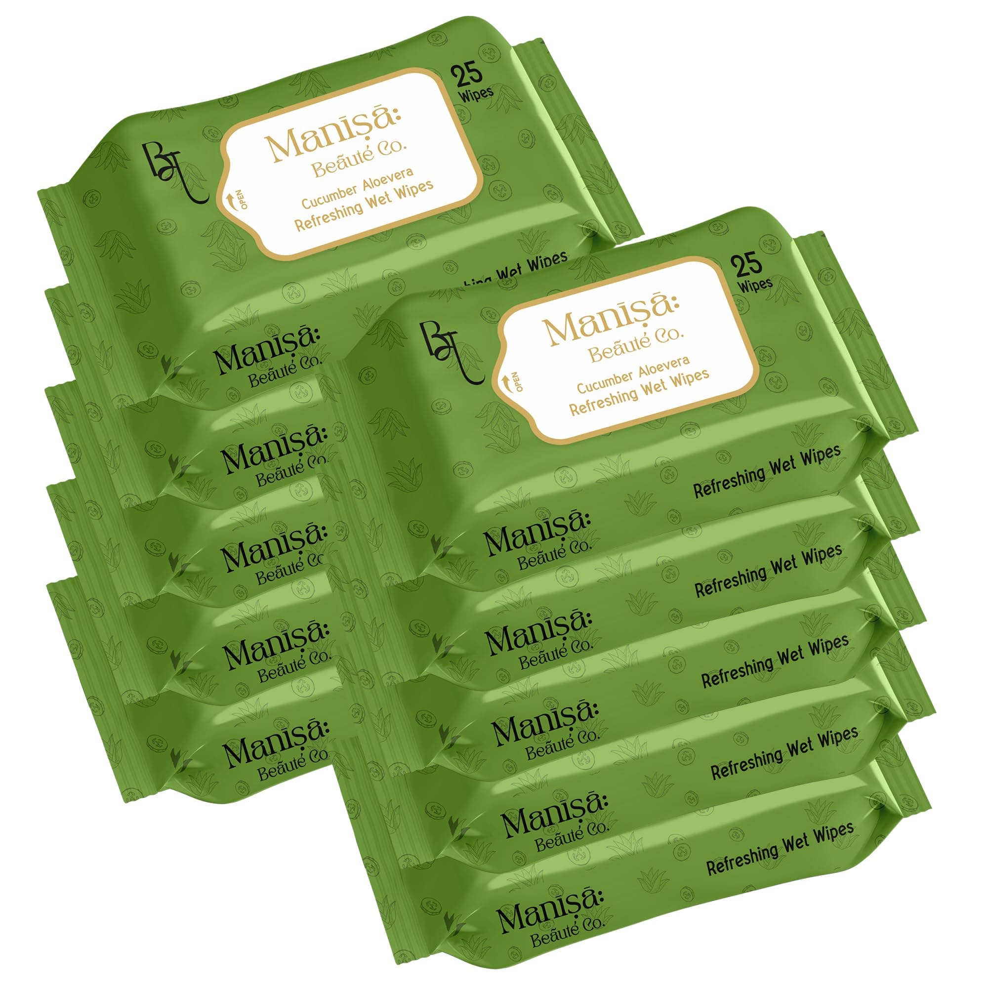 Co. Cucumber & Aloe Vera Refreshing Face Wipes (250, Pack of 10)