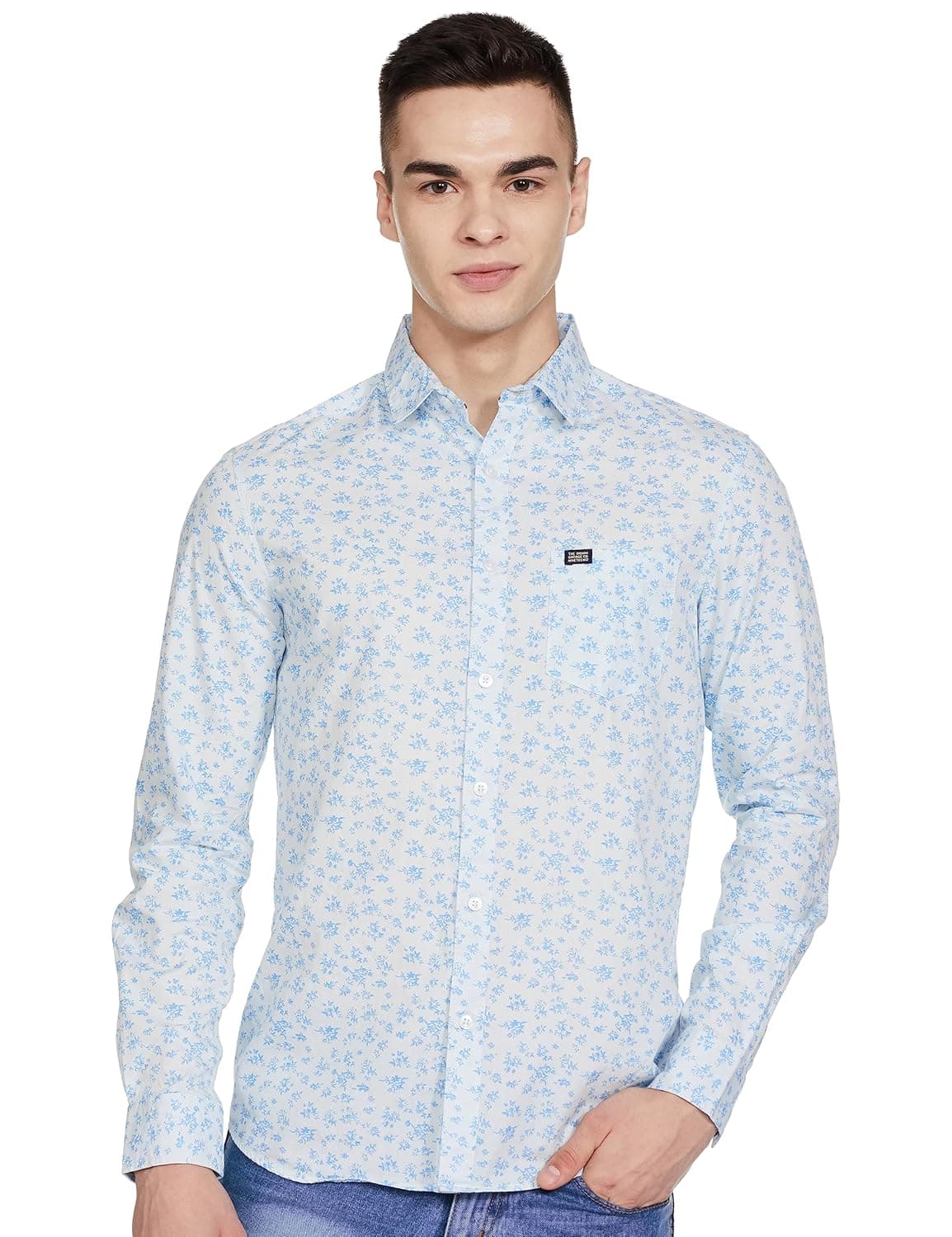 The Indian Garage Co Men's Slim Fit Abstract Printed Casual Shirt