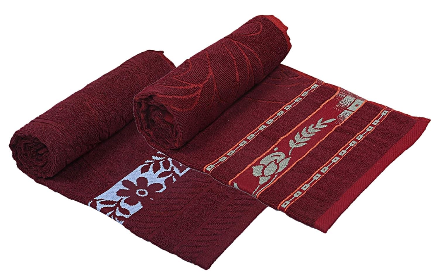 Heart Home 100% Cotton 2 Pieces Bath Towel 27" x54 (Maroon) - CTHH1237 at ₹141 – Amazon