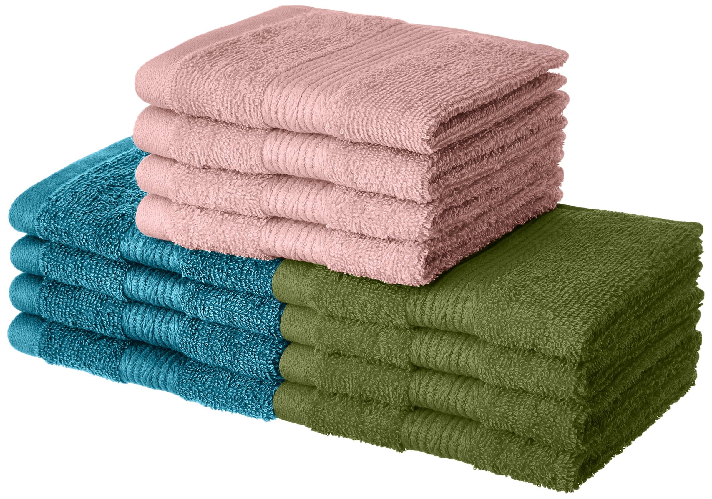 Amazon Brand Solimo 100% Cotton 12-Piece Towel Set