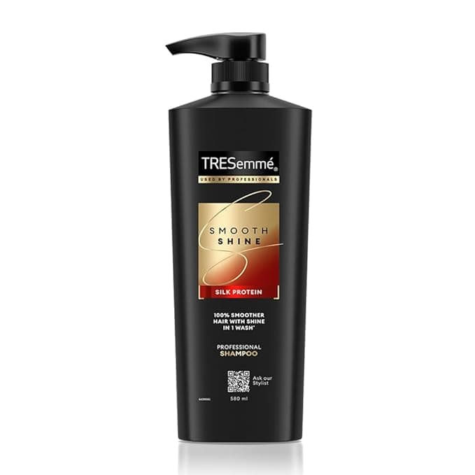 TRESemme Smooth Shine Shampoo 580ml With Vitamin H and Silk Protein | Salon-Smooth Silky Hair| Shiny and Smooth Hair | Intense Hydration at ₹346 – Amazon